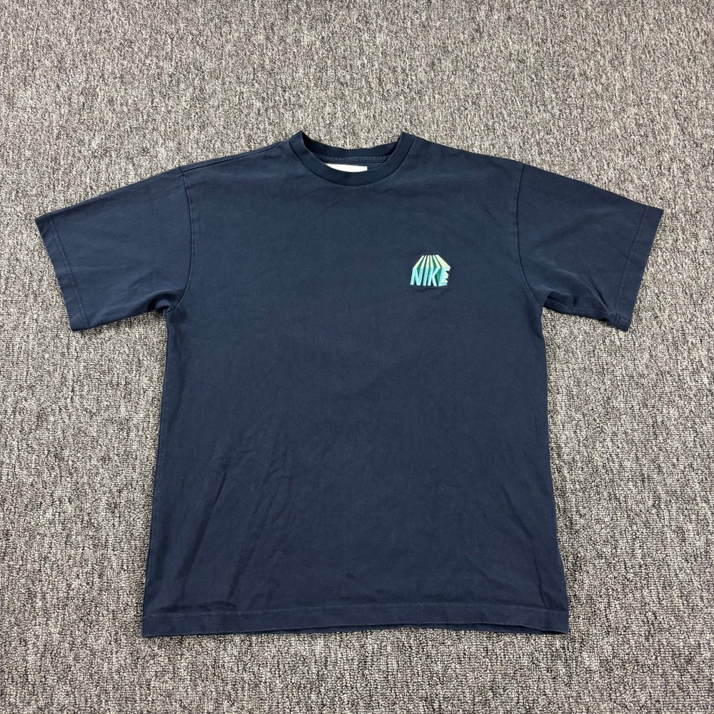 Nikelab Heavyweight Embroidered Nature Graphic T-Shirt Navy Blue Medium